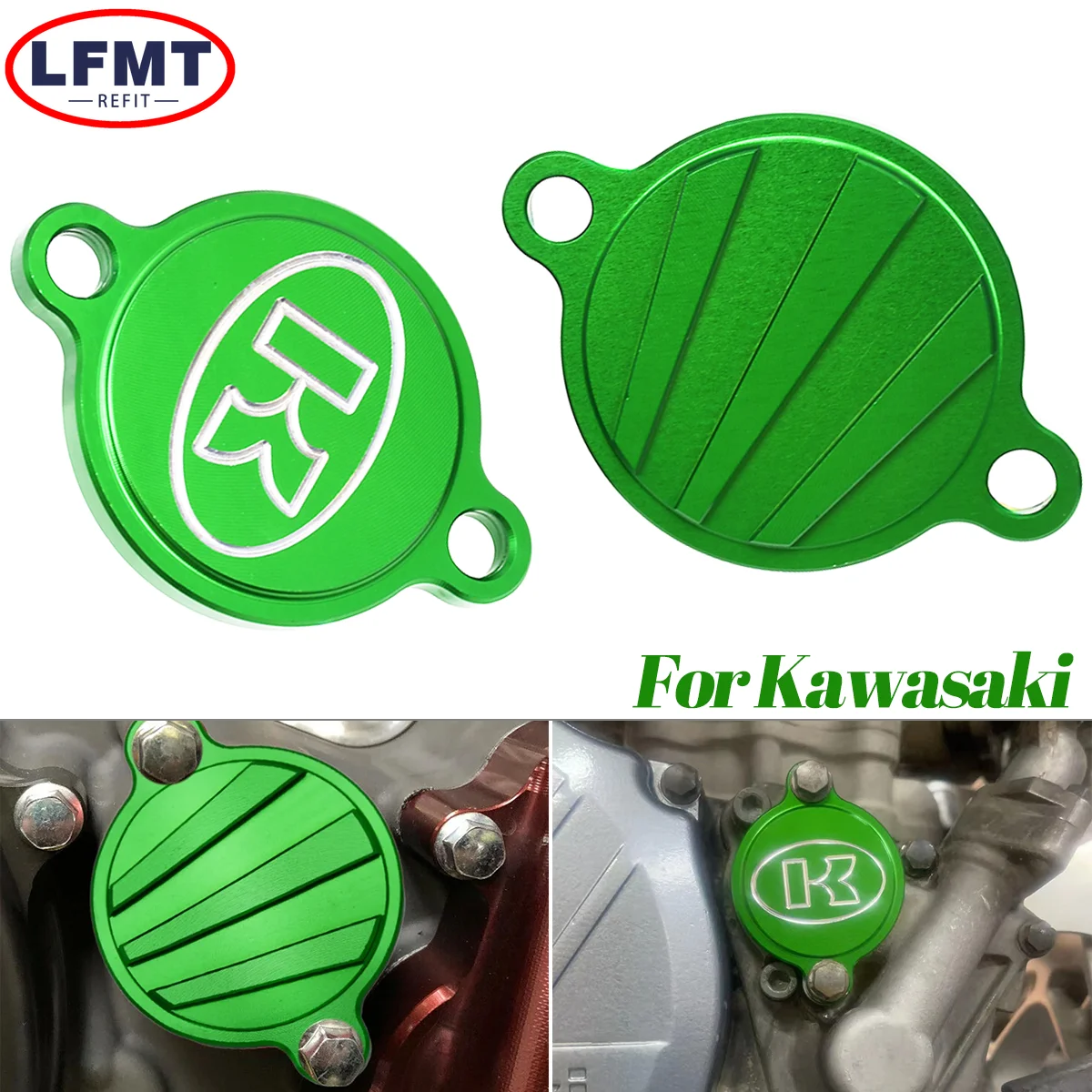 

Motorcycle CNC Oil Filter Cover For Kawasaki KX250 KX450 KX250F KX450F KX250X 250 450 250F 450F 250X Model Motocross Accessories