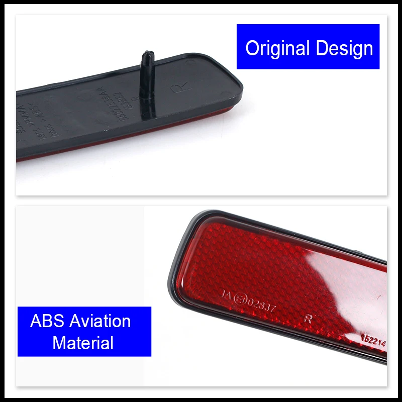 2x For Jeep Grand Cherokee WJ 1999~2005 56022639AA 56022638AA Left Right Rear Bumper Reflector Light Brake Warning Lamp Red Lens