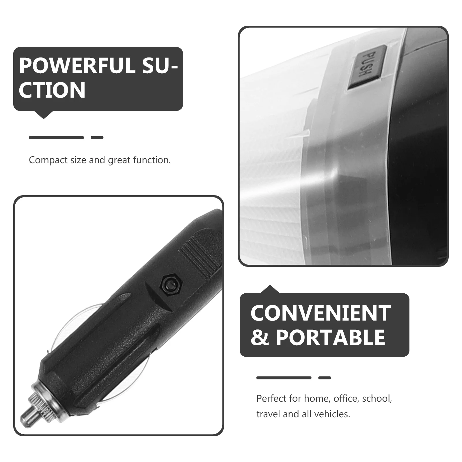 

12V 120W Vacuum Cleaner Powerful Auto Collector Turbo Suction Portable Black Long Cable Vehicle Cleaner For Car Dust Car