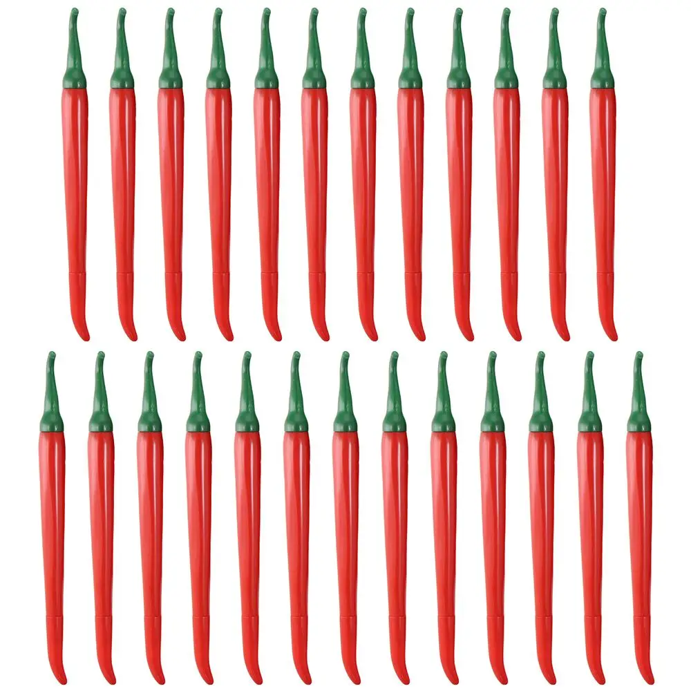사무실용 빨간 고추 야채 펜, 플라스틱 고추 펜, 노벨티 귀여운 필기 펜