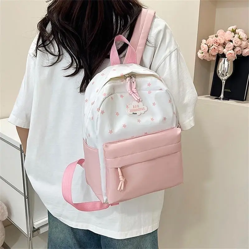 Chic Star Patterns Rucksack Large-capacity Trendy Student School Bag Delicate Fashion Backpack Travel Gear Gifts