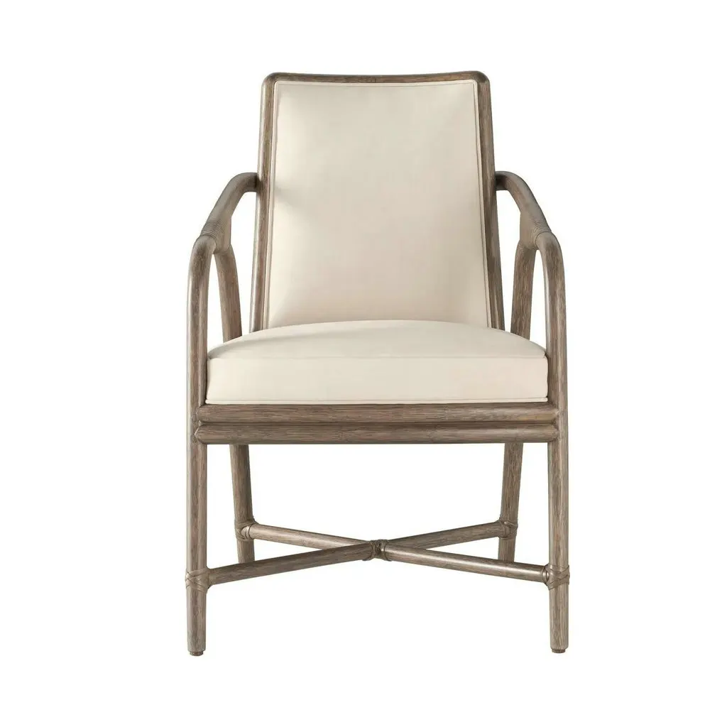 ※w  Louis Wicker Rattan Dining Meditation Arm Chair Indonesia Vietnam Commercial Cane Chair for Restaurant Cafe