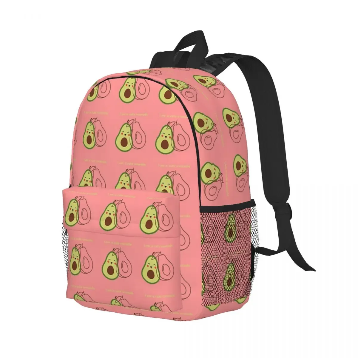 Je suis un mignon avacado! Avacado Facial Expression Backpacks, Teenager Bookbag, Students School Bags, Travel Rucksack, Initiated Bag