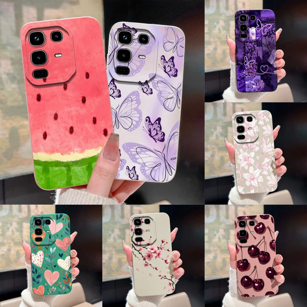 For Infinix Note 50 Pro Plus 50X 50S Cases Purple Butterfly Fruit Full Protection Minimalist Bumper For Infinix Note50Pro+ Capa