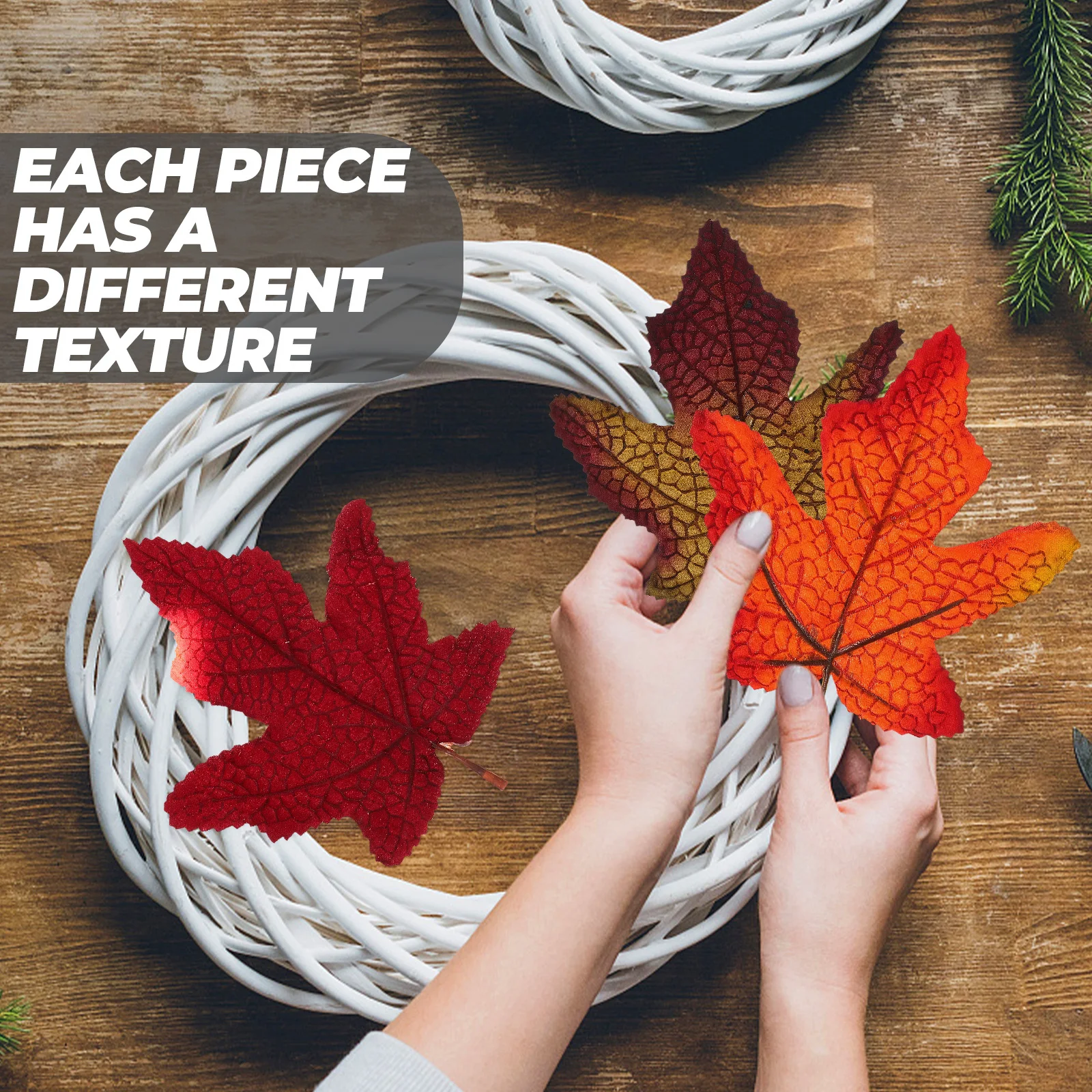 

32Pcs Faux Maple Leaves Lightweight Reusable Photo Props Wedding Party Maple Leaves Decoration Home Autumn Decors