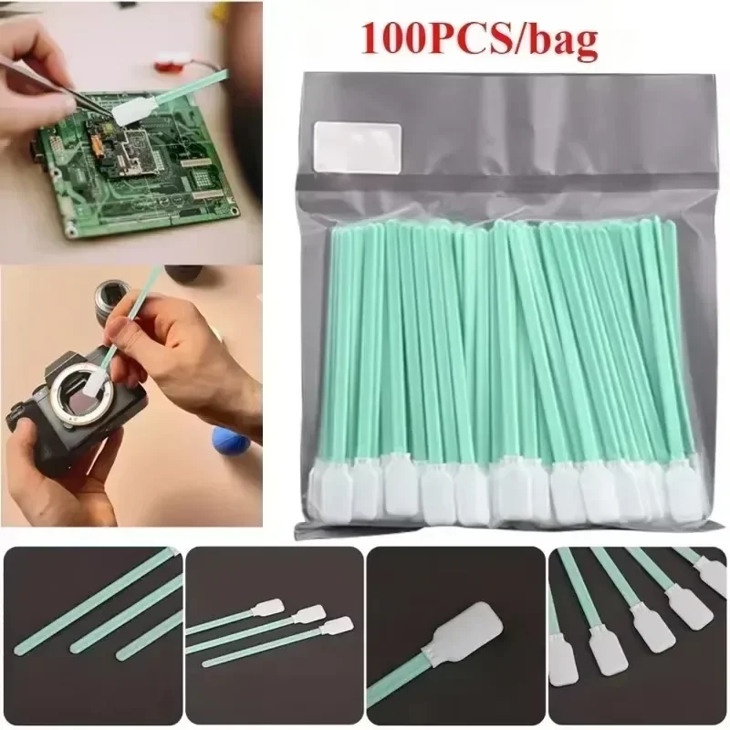 Антистатические ватные тампоны для промышленности, нетканые средства для очистки от пыли, губка для печатающей головки, двухслойная ткань, инструменты для чистки этикеток