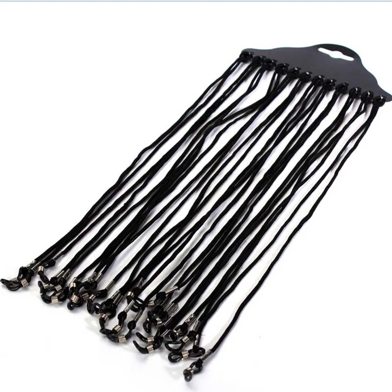 12 Stück schwarze Nylonschnur Brillenhalter Sonnenbrille Brillen Brillen Halsband