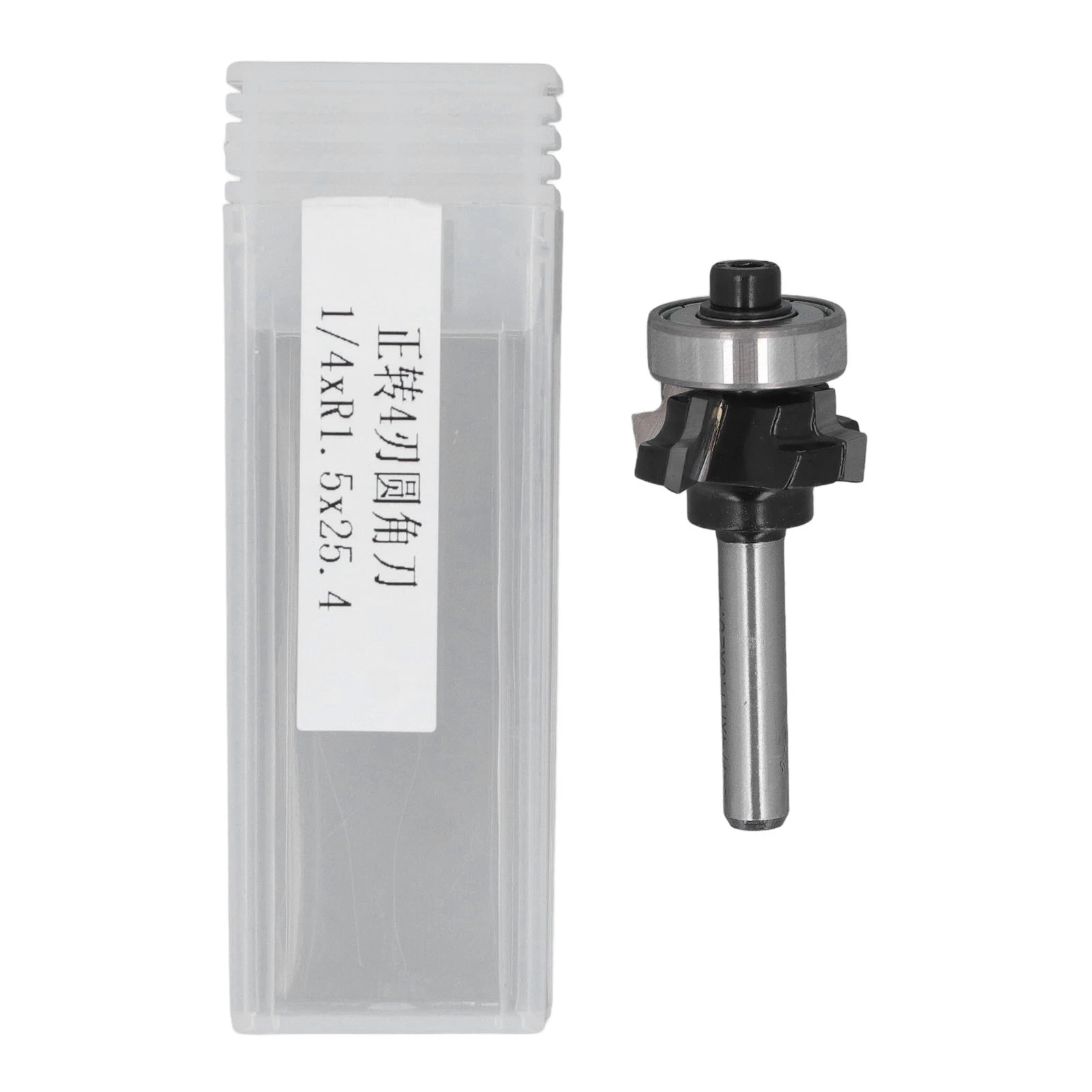 Roundover Edging Router Bit 4 Flutes Cemented Carbide Forward Edge Forming Roundover Beading Router Bit