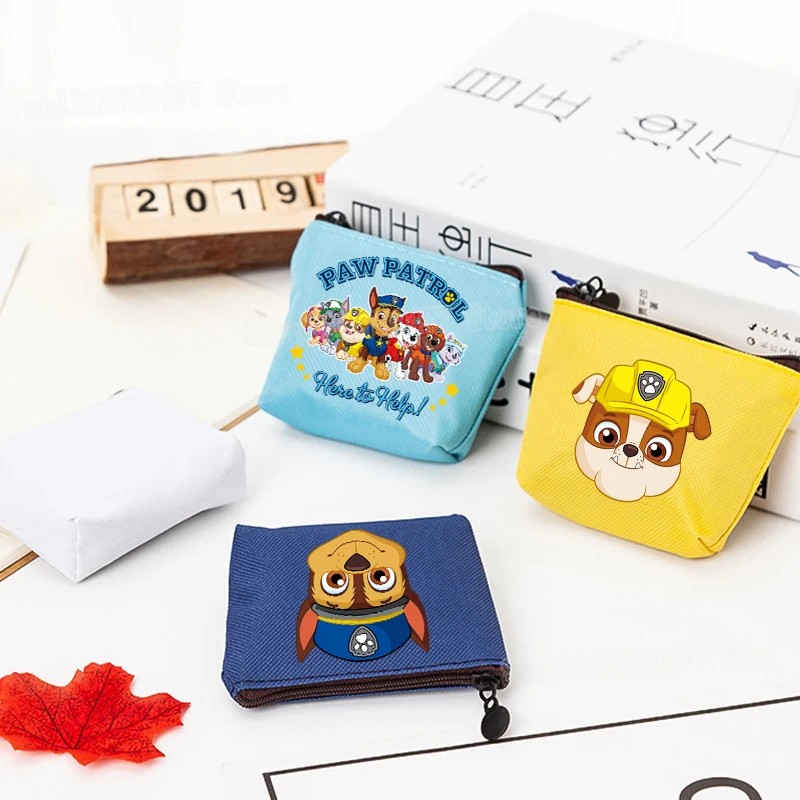 New pawpatorl Canvas Coin Purse Zipper Mini Coin Key Bag Money Pocket Women Men Simple Coin Purse Small Wallet Kid Gift Pouch