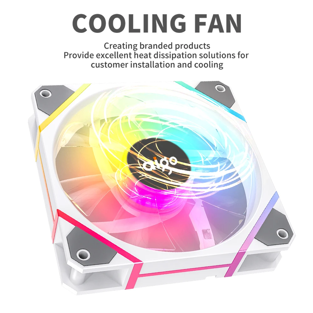 Aigo AM12PRO Ventoinha Computer fan 120mm 4pin PWM ARGB 3pin 5V cooling fan rgb Air blower  cpu fan 12cm Chassis fan