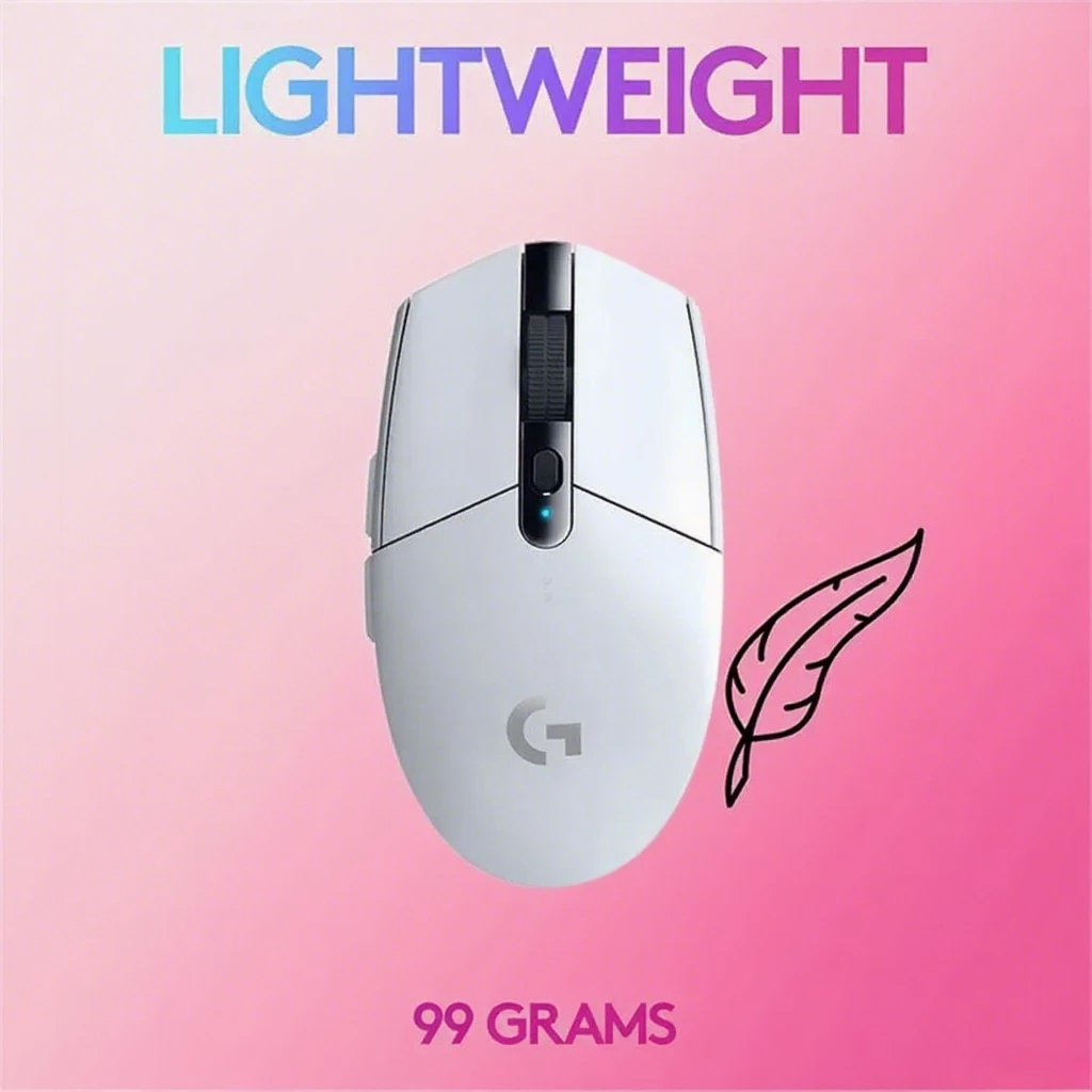 Logitech G304/G305 HERO Sensor Elegancka konstrukcja Wysokowydajna bezprzewodowa mysz z regulacją 200–12000 DPI dla komputera PC i laptopa