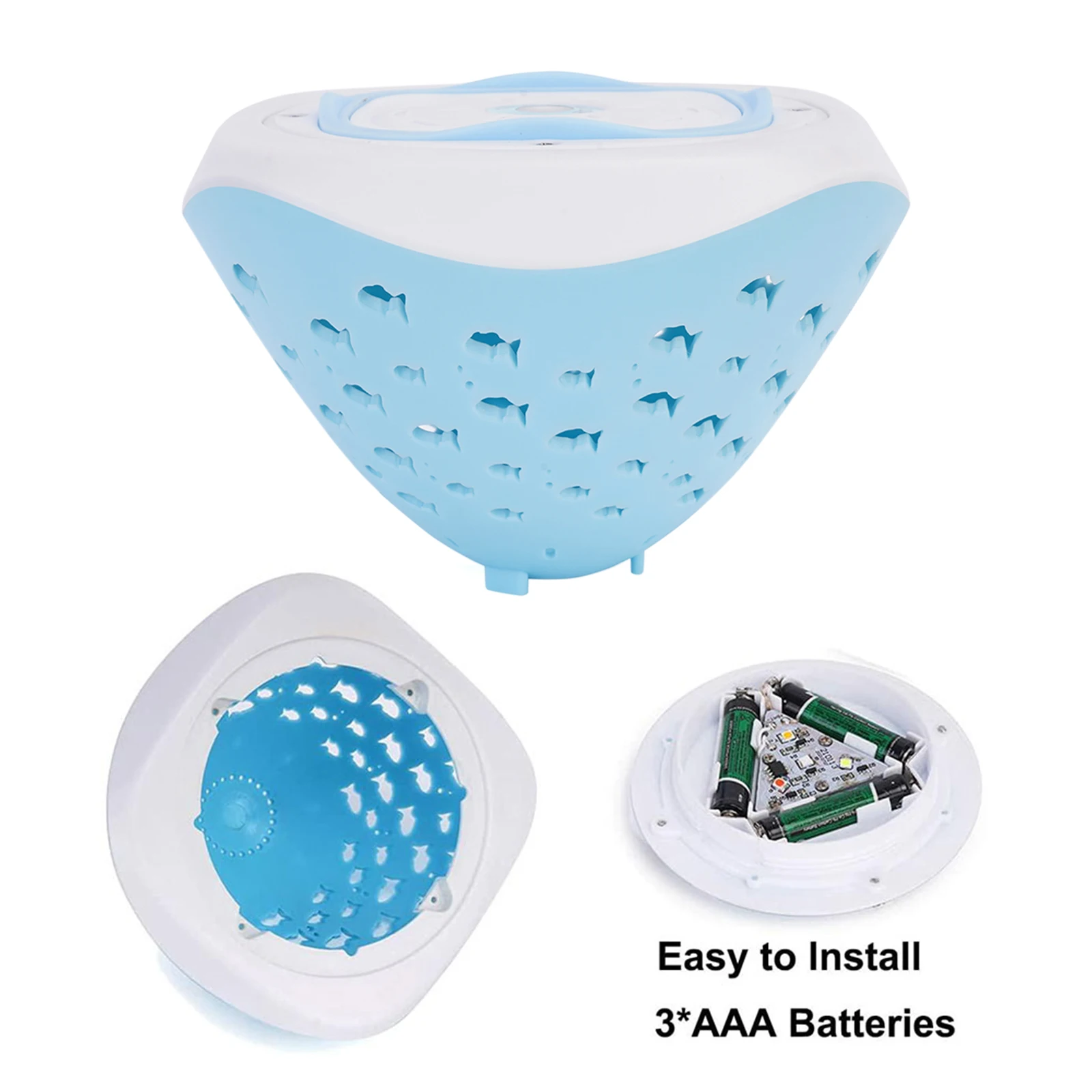 Swimming Pool Lights 4 Colors 5 Mode Cute Fish Pattern Light Underwater Pool Party Lights Floating Projector Lights Garden Decor
