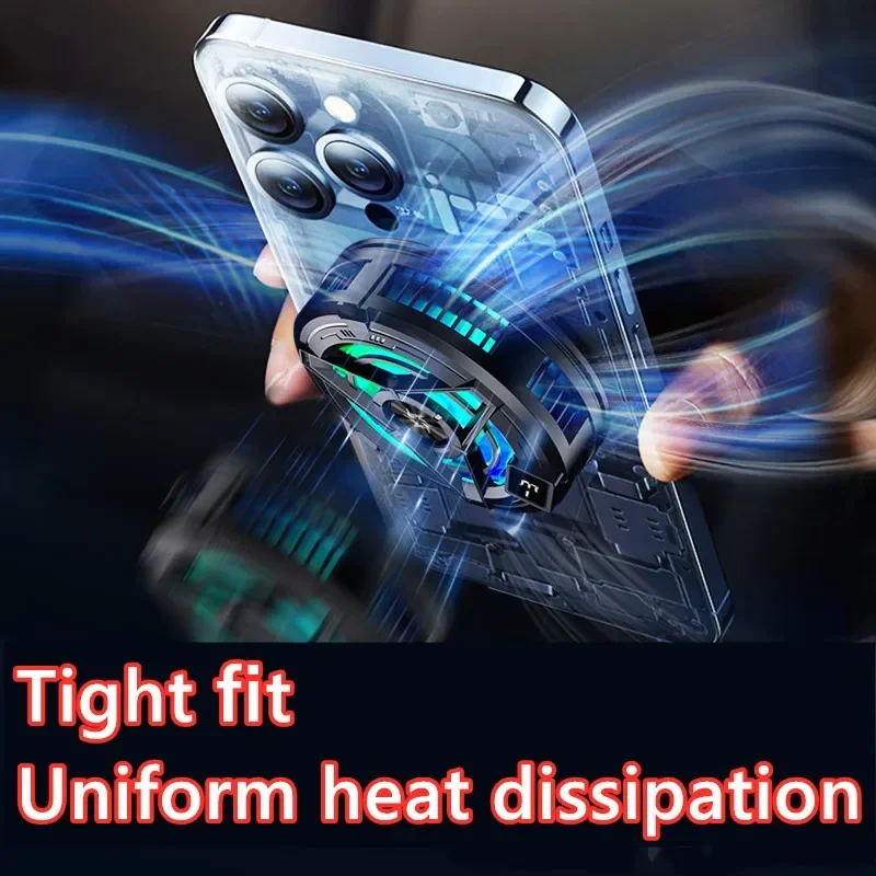 New magnetic mobile radiator with digital display for flat plate cooler mobile cooling fan General Apple Huawei Samsung mobile
