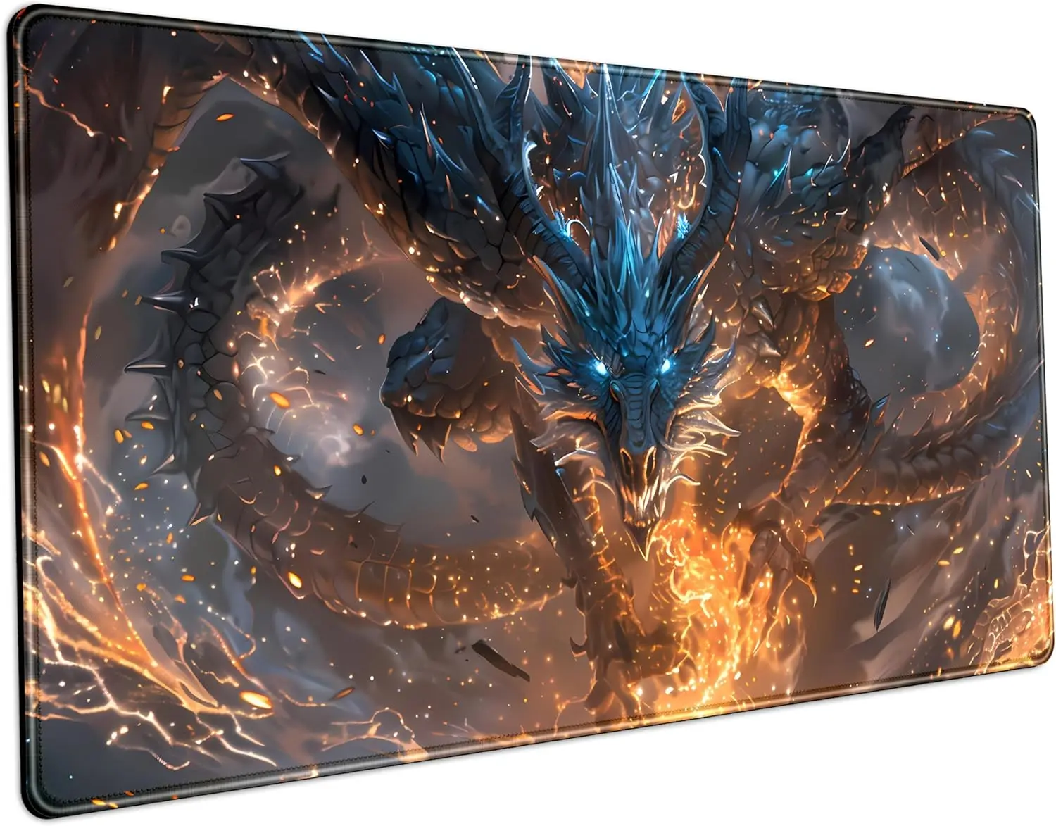 

Cute Anime Dragon Desk Mat Kawaii Gaming Mouse Pad with Stitched Edges for Women, Extended Keyboard & Mouse Mat for Office Decor