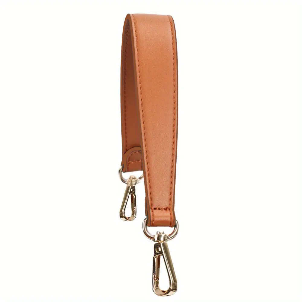 Artificial Leather Bag Strap Handbags Handles For Handbag Short Bag Strap Purse Strap Golden Buckle Replacement Bag Belt