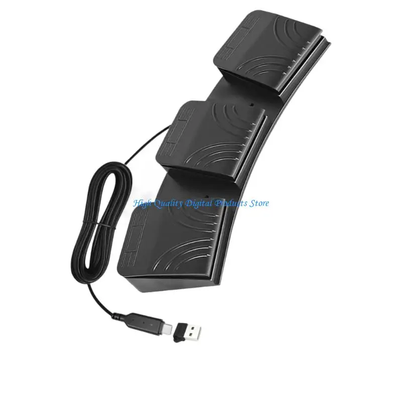 U2JEトリプルUSBフットスイッチキーボード付きマクロカスタマイズとマルチメディア操作