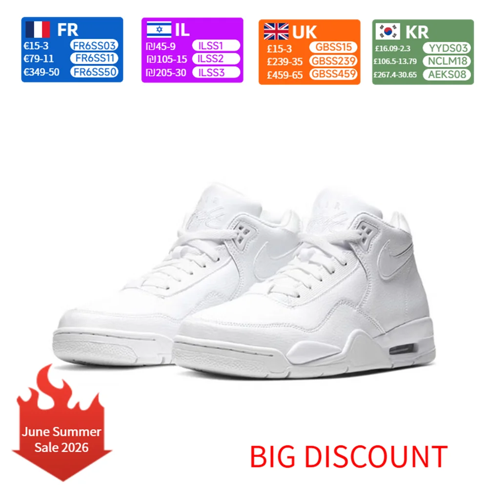 

Nike Flight Legacy Mid-Top Retro Basketball Shoes Unisex White BQ4212-101