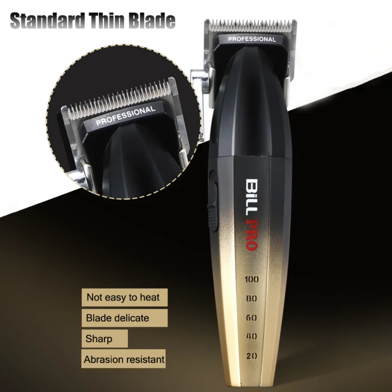 BiLL PRO BL600 Professional Barber Electric Push Hair Clipper Oil Head Gradient Engraving Head Whitening Device Shaver Tools