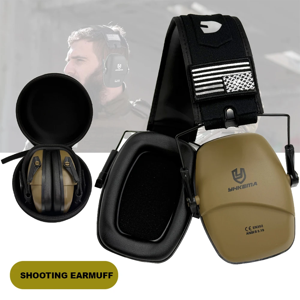 غطاء للأذنين للصيد/الرماية في الهواء الطلق يقلل من الضوضاء لحماية السمع، وتدريب سماعات الرأس التكتيكية لتقوية صوت الإنسان