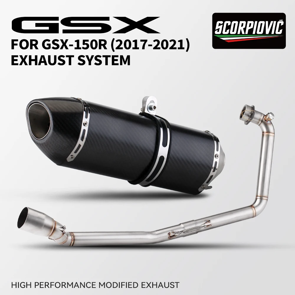 

Подходит для мотоциклов GSX150R GSX-R150 R77 51 мм (2017-2021), комплектная система переднего выхлопа из нержавеющей стали.