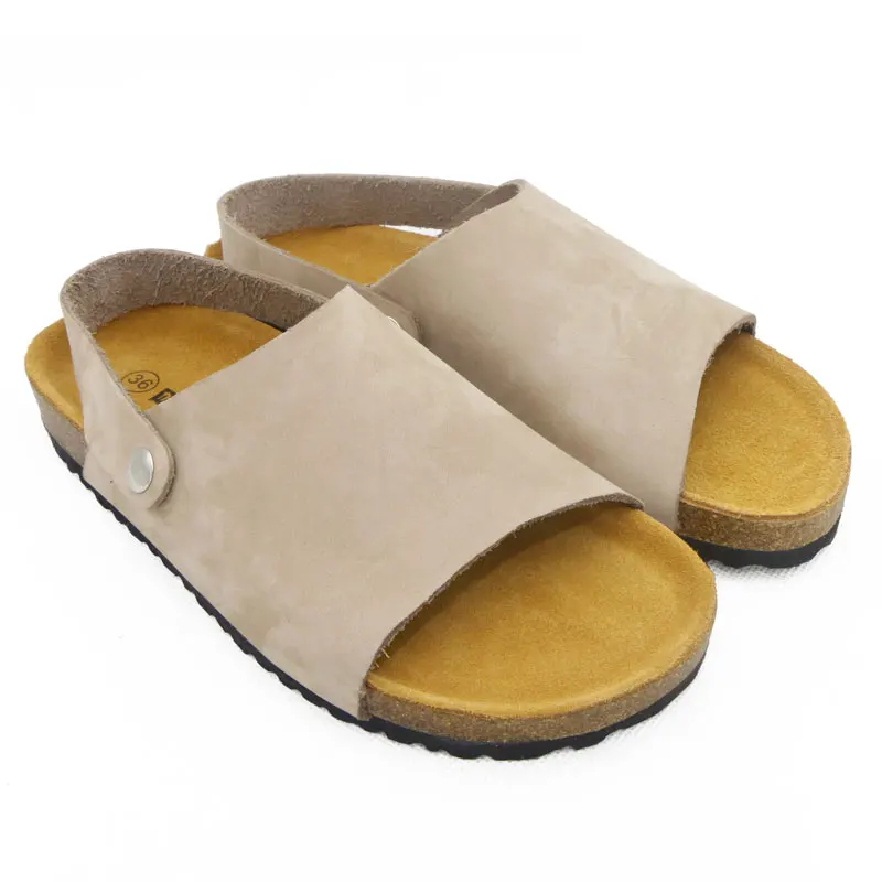 New Arrival Vintage Women's Men Slippers Flat Cork Medical Sole Leather Upscale Comfortable Kids Sandals