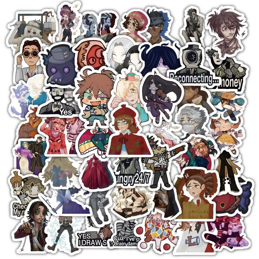 60Pcs/Set Game Identity V Graffiti Sticker Character Lucky Guy Mercenary Gardener Cowboy Waterproof Decoration Laptop Guitar Cup