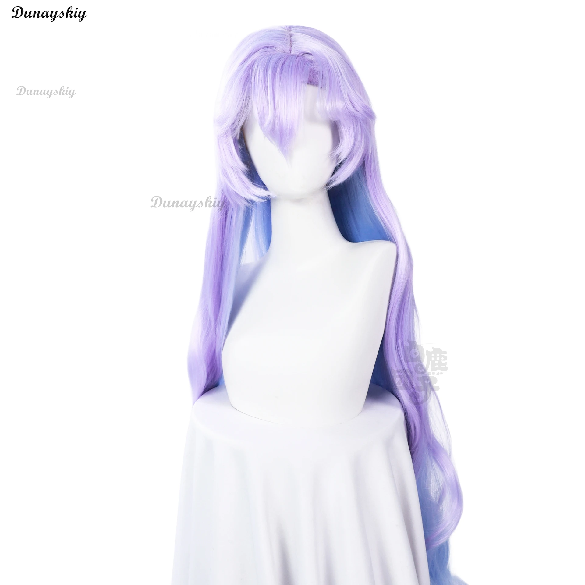 ^Wuthering Waves Parrucca Cantarella COS - Capelli lunghi Rinascita blu e viola Fisalia Gioco per famiglie - Sintetico accurato per Halloween