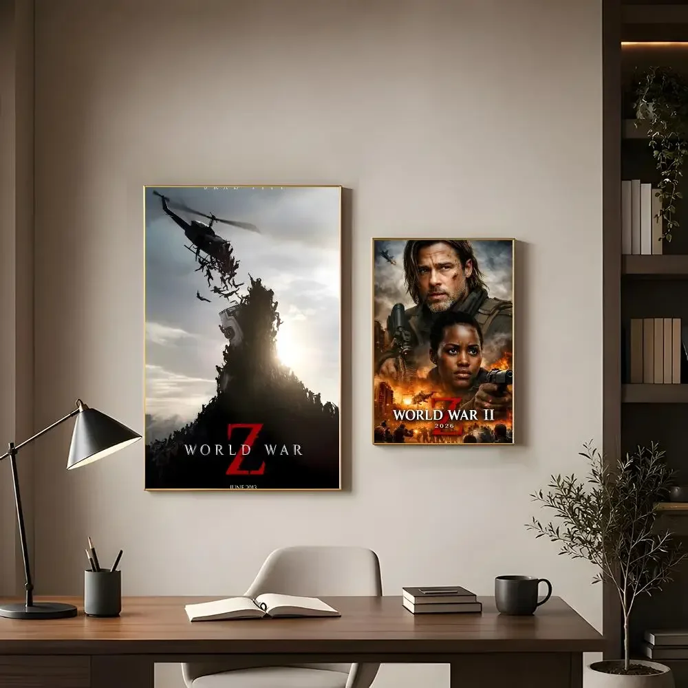 Zombie movie World War Z Poster Modern Interior Wall Decor & Trendy Home Highlights