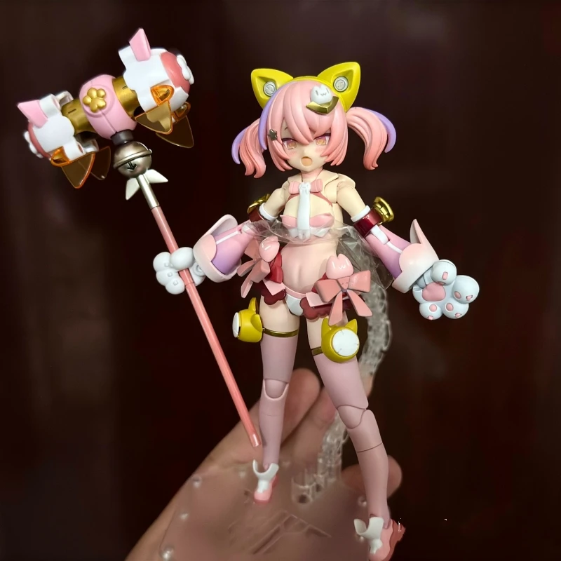 Original Kp740 Kotobukiya Megami Device Puni Mofu Cat Garage Kit Action Figure Collectible Model Statuette Toys Birthday Gift