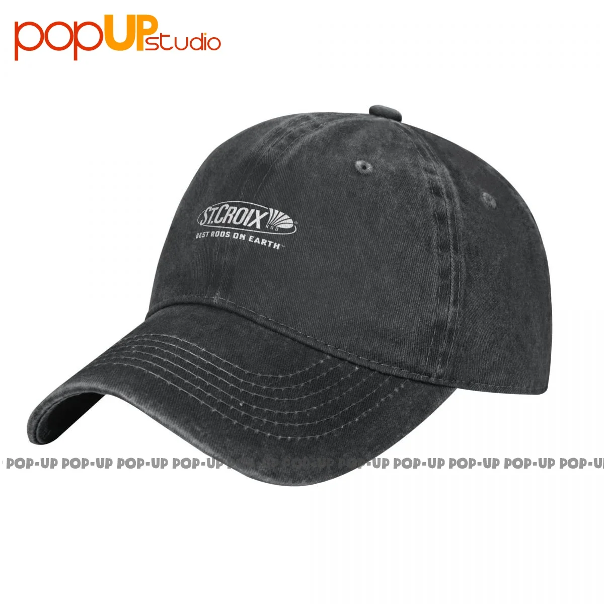 Best St. Croix Fishing Rods Casting Spinning Washed Denim Baseball Cap Trucker Hats Vintage All-Match