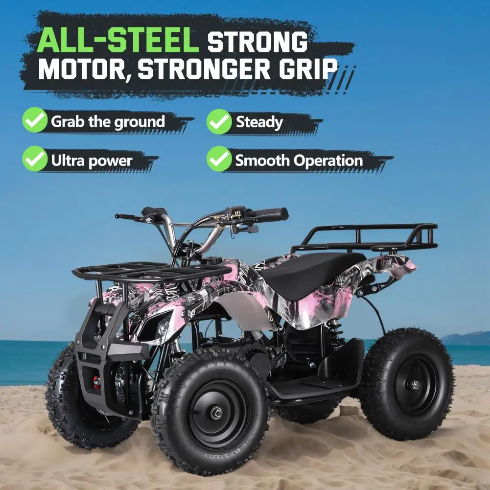 

2-Stroke 49CC Kids Ride On Car 4 Wheels Quads Small Beach Vehicle ATV Play Car Front Disc Brake Gas Powered Off-Road Vehicle