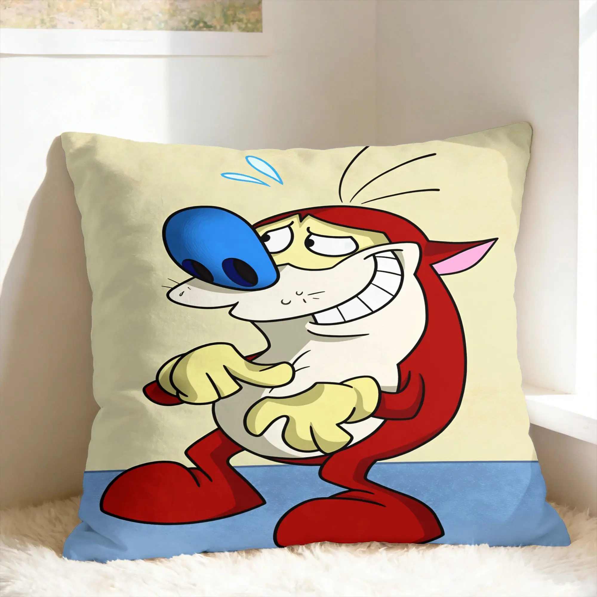 R-Ren & S-Stimpy Show Pillow Case  Cute Funny Pillow Cover Soft Pillowcases For Couch Sofa Bedroom