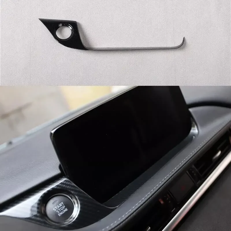 Navigation Frame Trim Inner Central Control Carbon Fiber For Mazda 6 2020-2021
