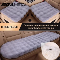 SEAMETAL Ultra-Soft Car Seat Cover Warm Thicken Imitation-Fur Auto Seat Cushion Anti Slip Auto Seat Protector for Sedan Suv Mpv