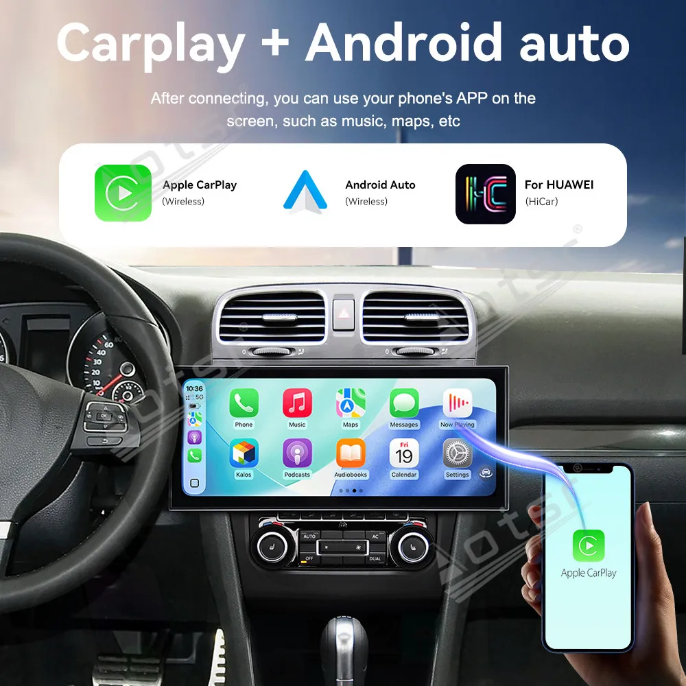 CarPlay 15.8’’ Android 15 For Volkswagen Golf Mk 6 20072012 Car accessories Car GPS Navigation HD Screen Multimedia Player Head