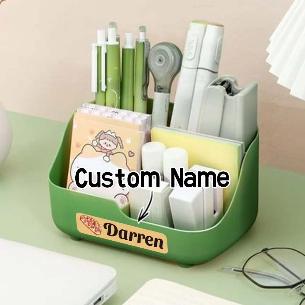 Custom Cartoon Name Sticker,Transparent DIY Birthday Gift Stickers for Kids Name Labels for School Bag Bottles Box Mug Uniform view 4