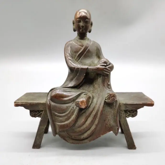 

Copper bench Luohan Buddha tea table ornaments, home decoration handicrafts luxury home decor