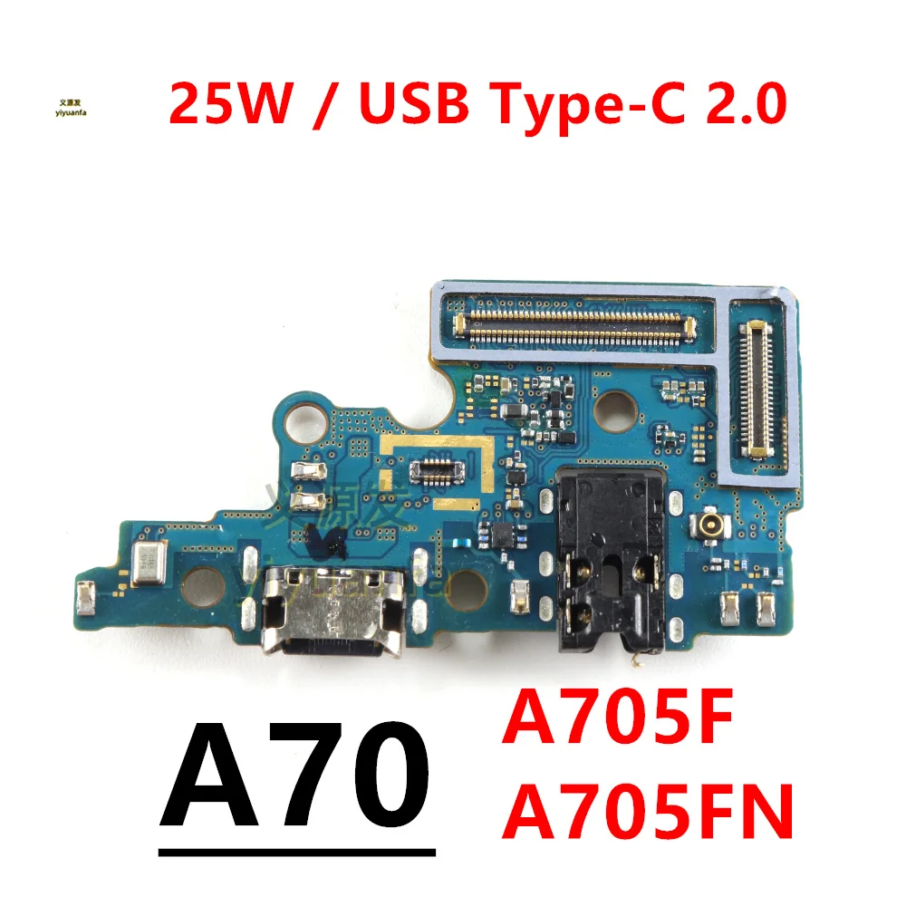 For Samsung Galaxy A70 SM-A705F A705FN A705 USB Type-C 25W Fast Charger Charging Port Dock Connector Microphone Main Board Flex