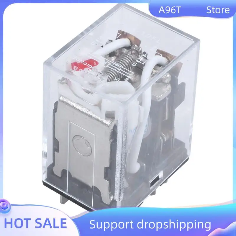 

A96T 10X JQX-13F LY2 Катушка переменного тока 24 В 8-контактное электромагнитное реле DPDT с красным светодиодом