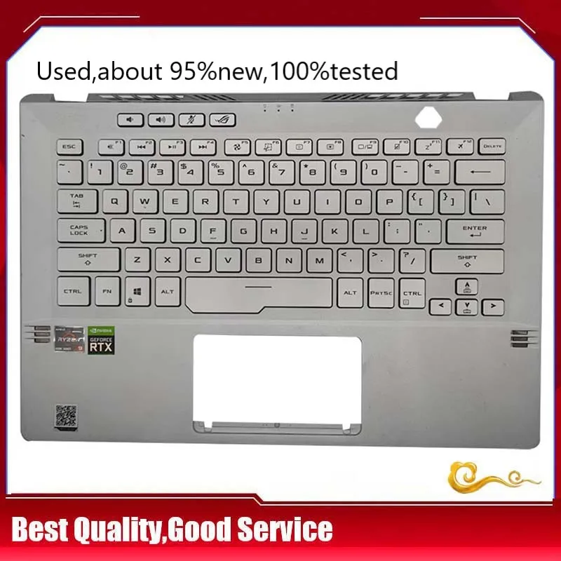 

YUEBEISHENG 95%New/Org For 14" ASUS ROG Zephyrus GA401 GA401I GA401U Palmrest US keyboard upper cover Backlight,Silver