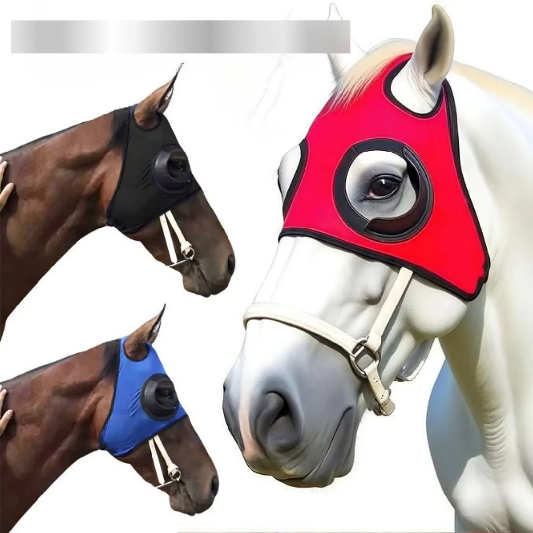 

Professional Speed Windproof Horse Racing Eye Mask Elastic Breathable Horse Gear Supplies for Equestrian Sports