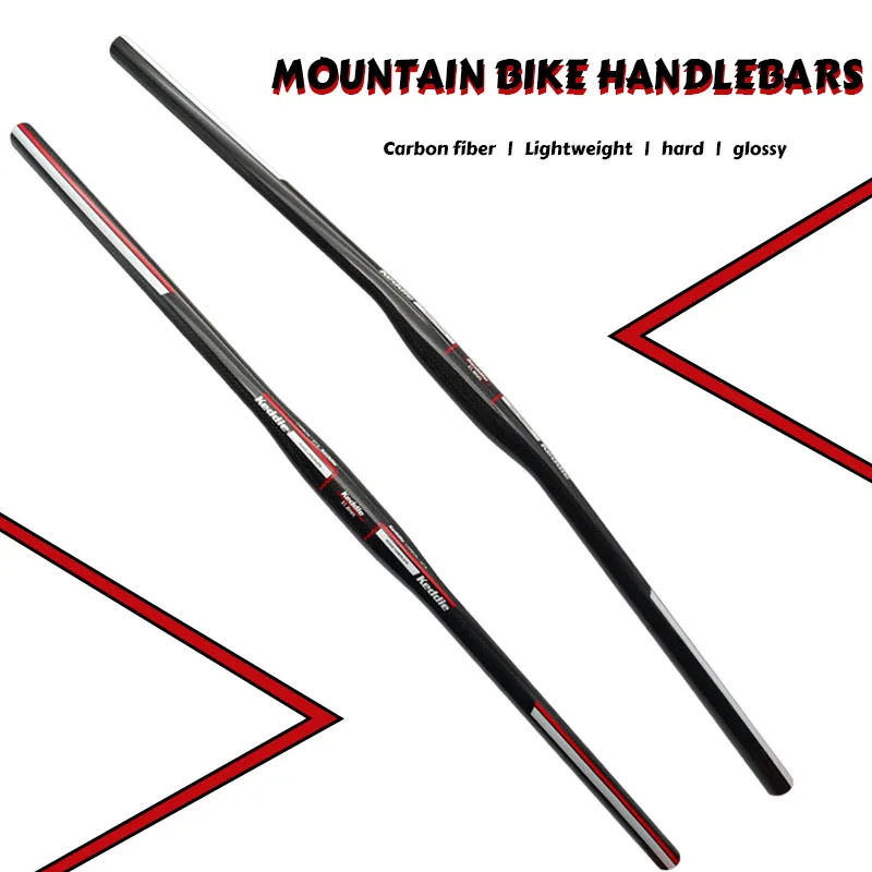 

Руль для горного велосипеда из полностью карбонового волокна, 31,8 мм, 3K карбон, 600-780 мм, глянцевый