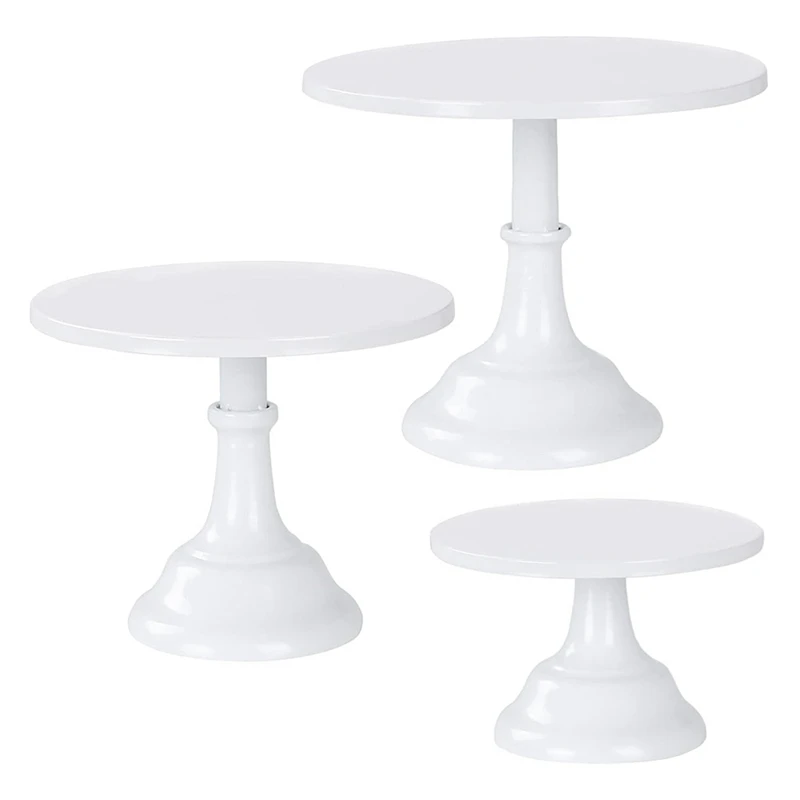 New 3Pcs Cake Stand, Cake Pop Stand , Tall Cake Stands for Dessert Table, Perfect Display for Wedding Graduation Party,White