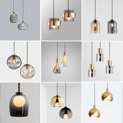 Nordic LED Pendant Lamp Industrial Hanging Loft Modern Simplicity Glass Home Decor Lighting Fixtures for Kitchen Restaurant Lamp