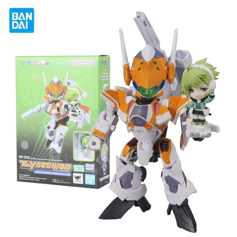 

Bandai Genuine Model MACROSS DELTA Garage Kit TINY SESSION Series VF-31E Anime Action Figure Toys for Boys Collectible Toy