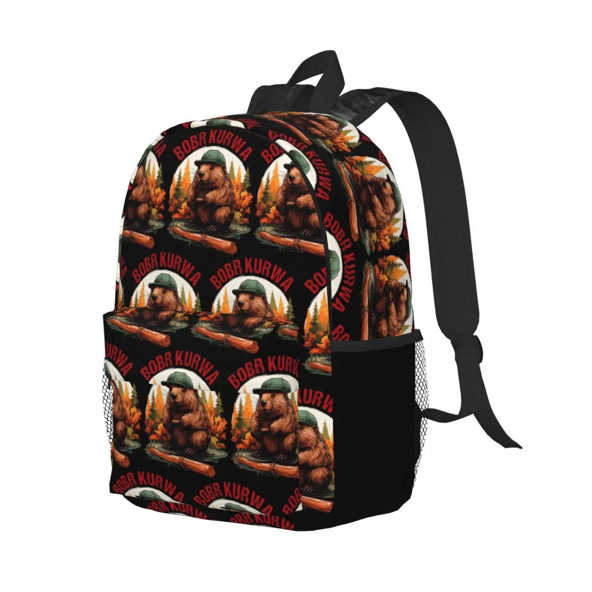 Bobr Kurwa Bober Beaver Backpack Student Boys Girls BookBag Men Women School Bag Laptop Shoulder Bags