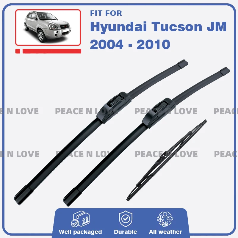 

Передние и задние щетки стеклоочистителя для Hyundai Tucson JM 2004-2014, лобовое стекло, автомобильные аксессуары 2005 2006 2007 2008 2009