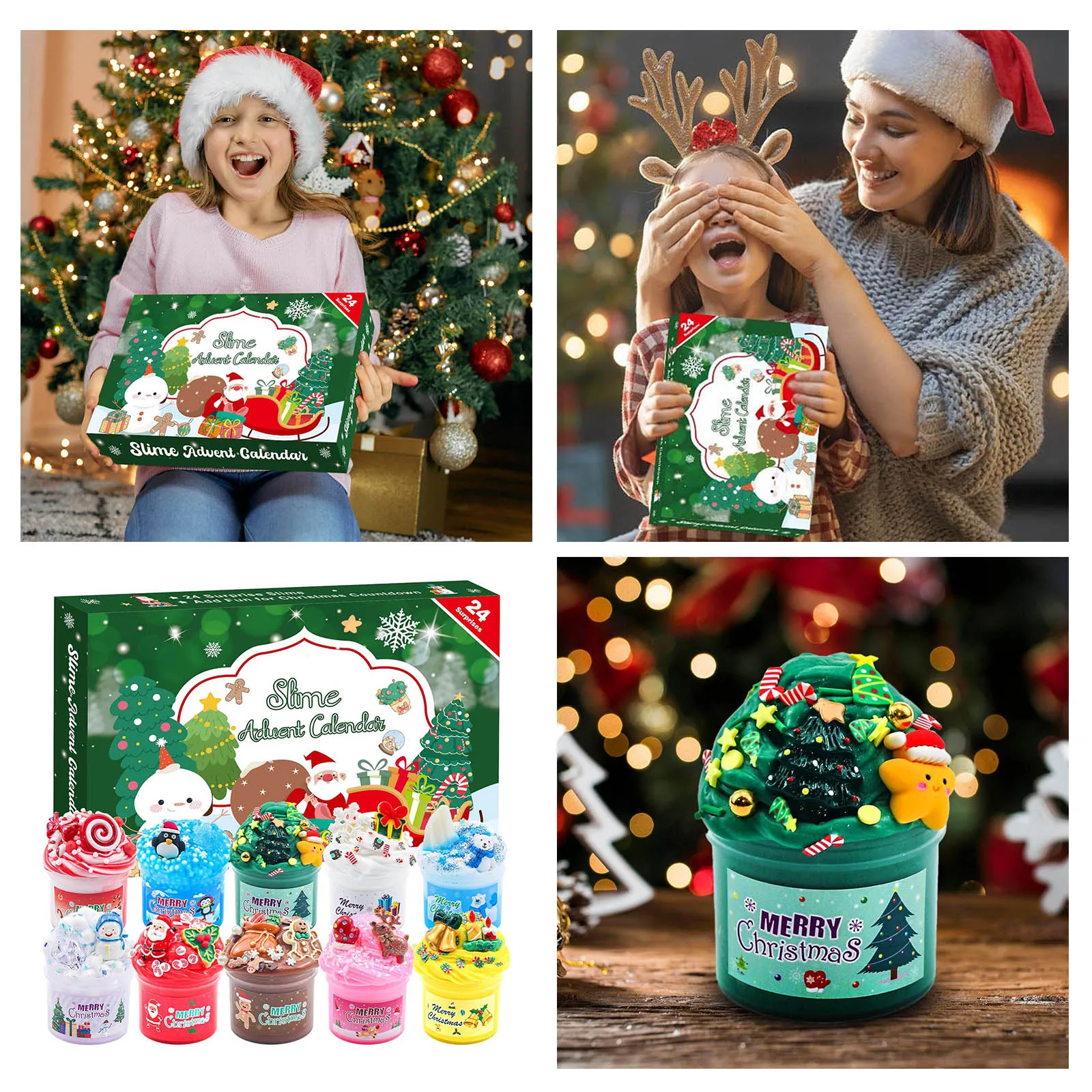 Countdown Clocks Christmas Countdown Calendar Surprise With DIY Mud Set Fun Gifts For Children Toys For Digital Timer Classroom