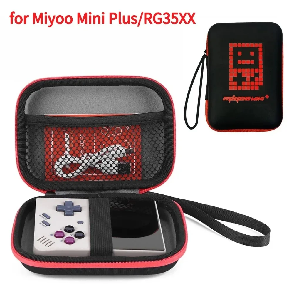 EVA Organizer Bag for ANBERNIC RG35XX/Miyoo Mini Plus Game Console with Drawstring for Nintendo Switch Case Bag Easy Traveling