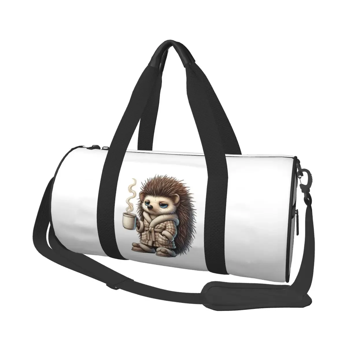 

Tired Hedgehog Large Duffle Gym Bag Waterproof Duffle Travel Bags Handbags Fitness bag